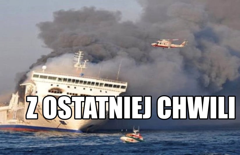 Płonie prom na Bałtyku! Ponad 300 osób na pokładzie