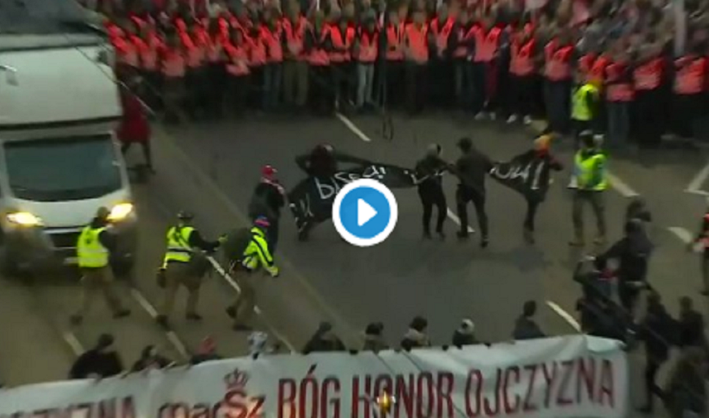 Bijatyka ze służbami na marszu! Jest nagranie