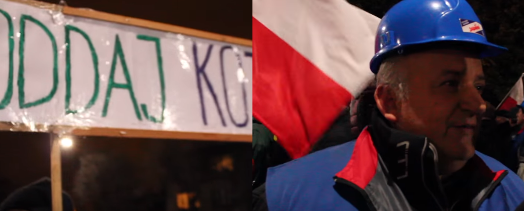 Manifestacja pod domem Kaczyńskiego vs Protest. MOCNE! (video)