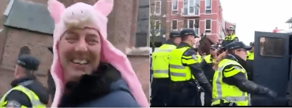 Holandia: Oddział policji aresztował go za czapkę-świnkę. "To już zaszło za daleko" (video)