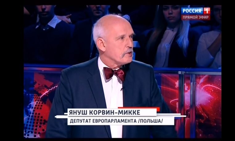 Korwin-Mikke wyśmiany w rosyjskiej TV: Związek Sowiecki zabił więcej Rosjan niż Niemcy (video)