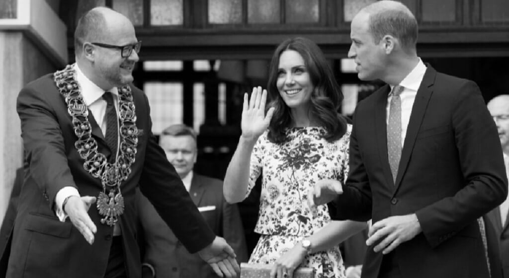 Paweł Adamowicz podbił serce księżnej Kate. Tak przebiegło ich spotkanie