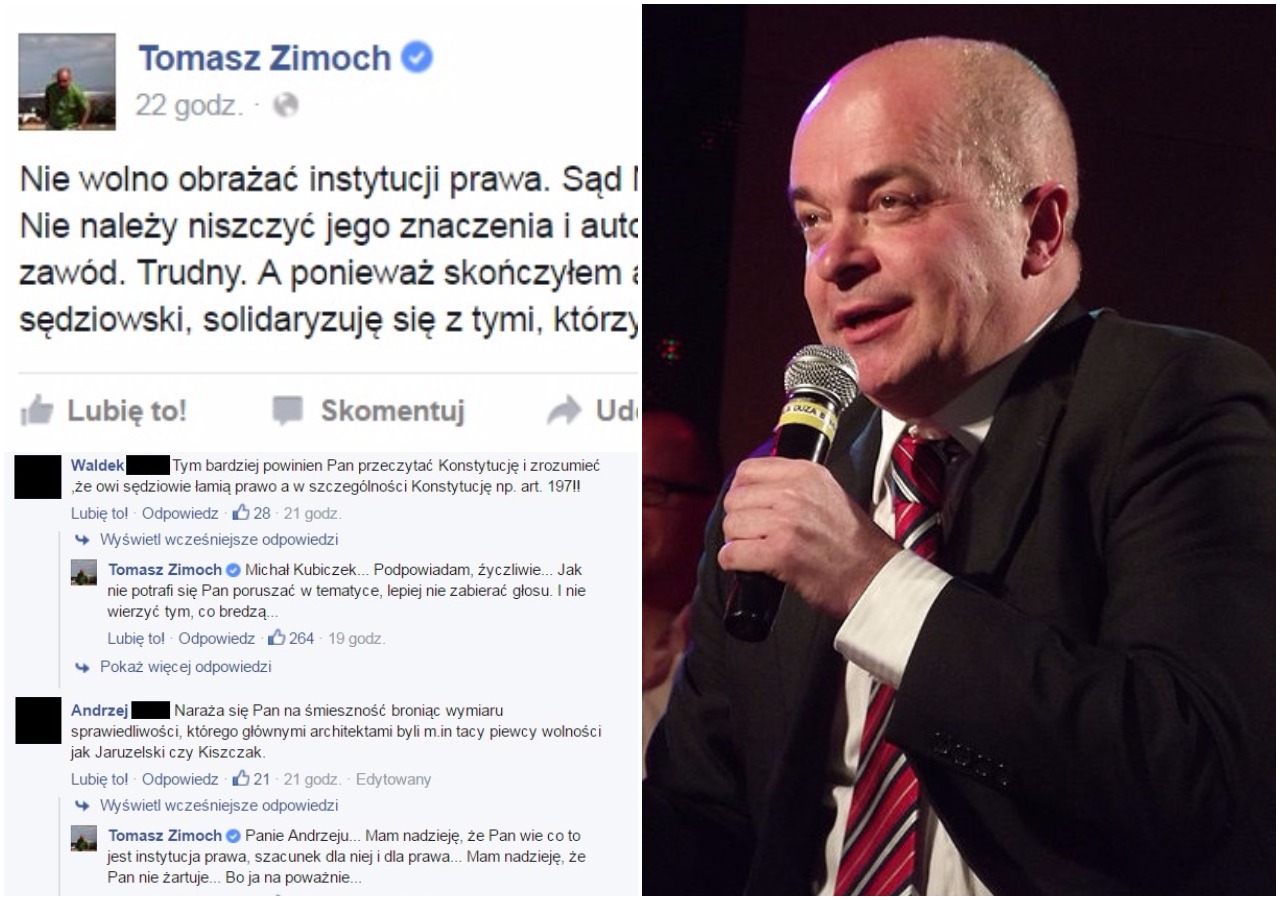 Zimoch broni Sądu Najwyższego. Zwolennicy władzy niezadowoleni