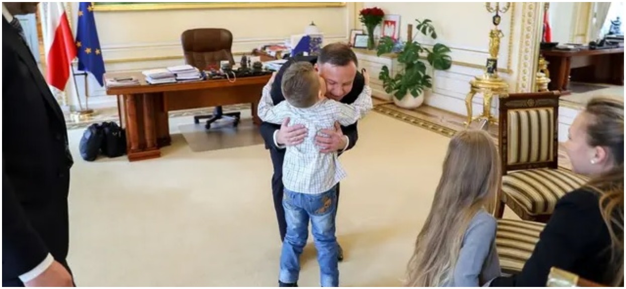 Andrzej Duda spełnił marzenie 7-letniego Kuby chorego na nowotwór