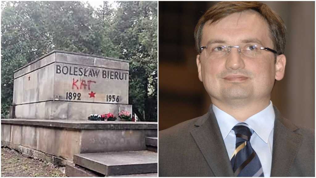 Na grobie Bieruta napisali "kat" i "bandyta". Ziobro kazał zwolnić ich z komisariatu