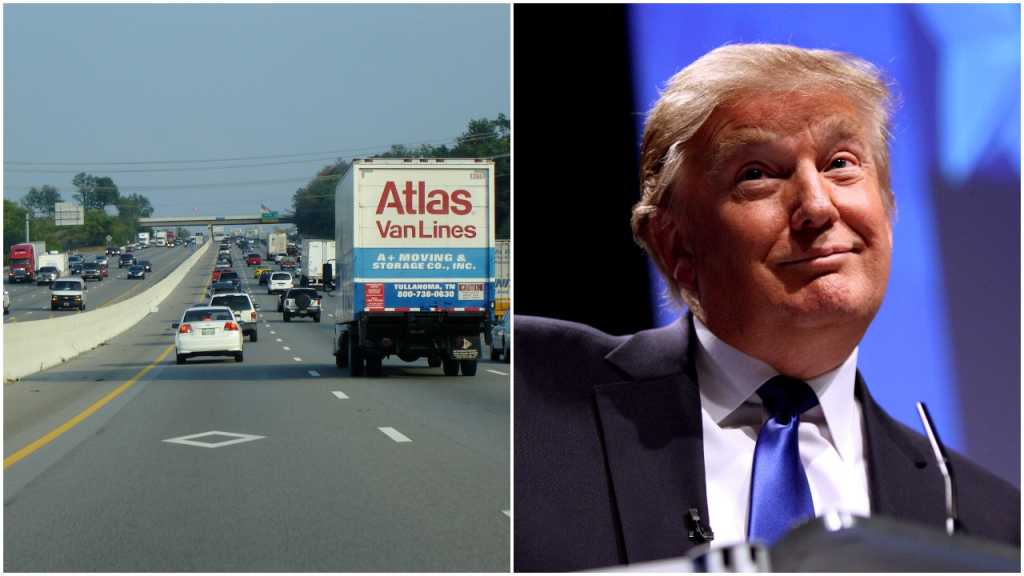 USA: Dostał mandat, bo jechał z tekturową głową Donalda Trumpa