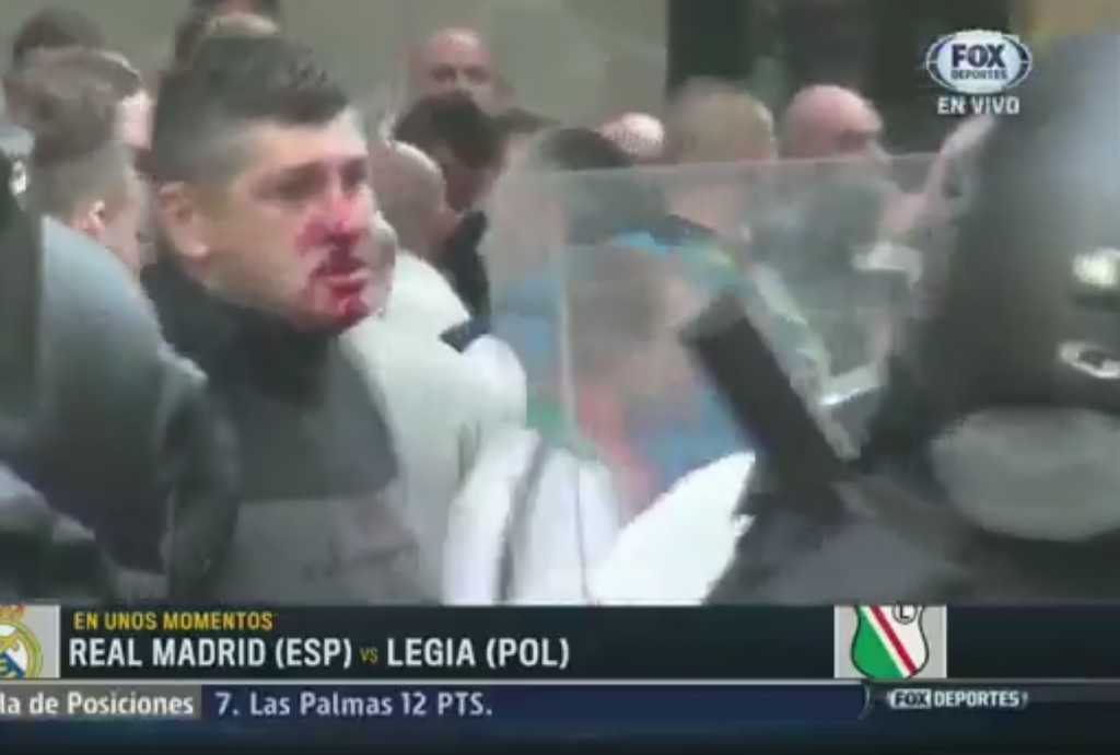 Zamieszki przed meczem Real Madryt - Legia Warszawa. "To wyglądało jak wojna!" (video)