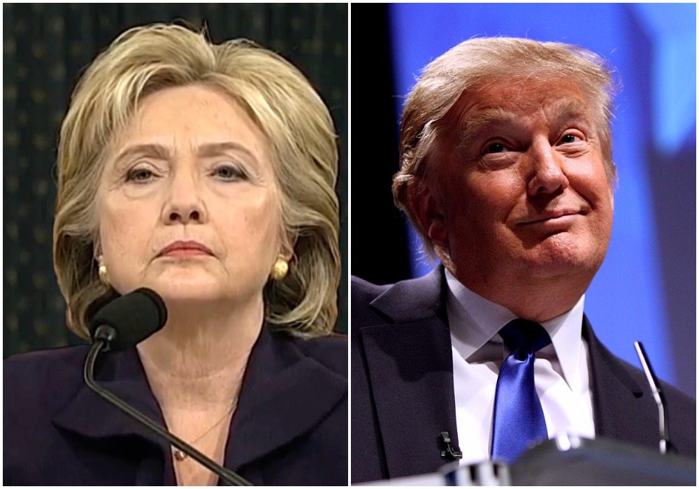 W debacie niekoniecznie, ale na lotnisku Trump "zmiażdżył" Clinton (FOTO)