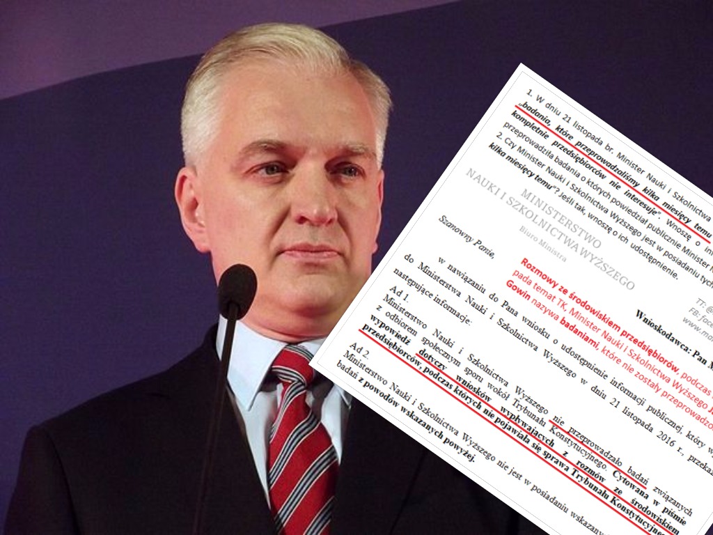 Kłamstwo ma krótkie nogi, panie Gowin. Ministerstwo nauki wkopało własnego szefa