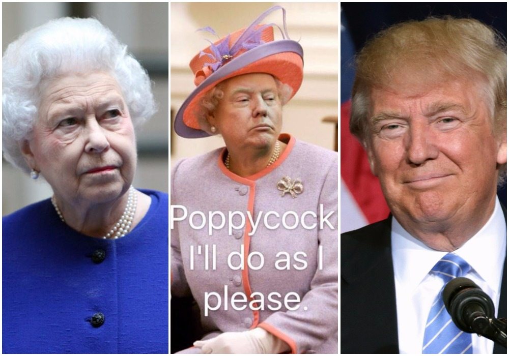 #Humor Donald Trump jako królowa angielska. Kapitalne (FOTO)