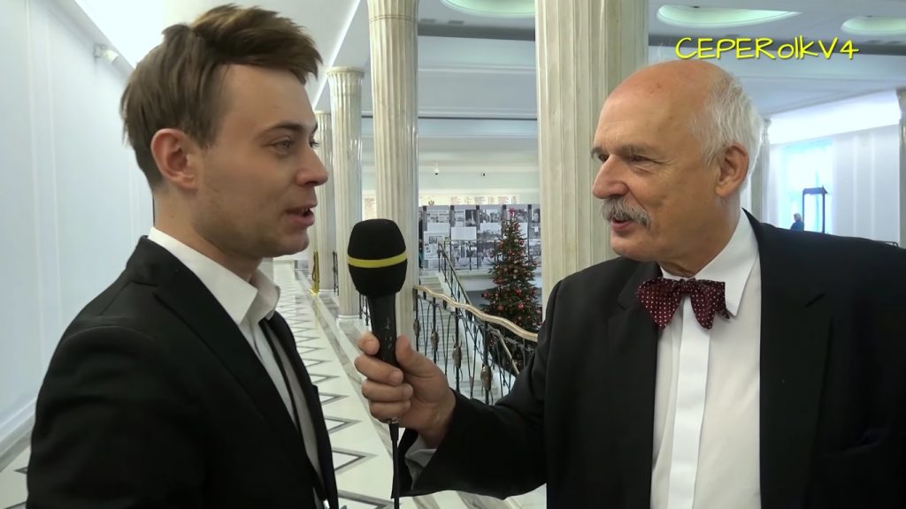 Dzisiaj dziennikarze strajkują, więc w ich role postanowił wcielić się Janusz Korwin-Mikke (VIDEO)