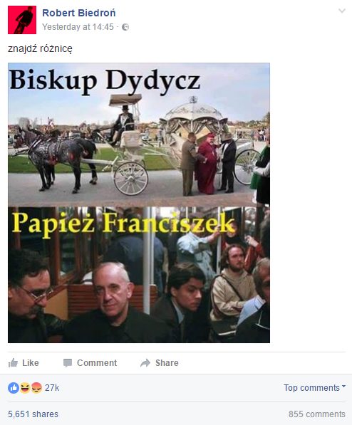 źródło: facebook.com/RobertBiedron