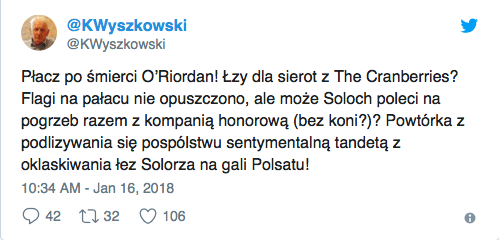 Polityk obrzydliwie ubliża