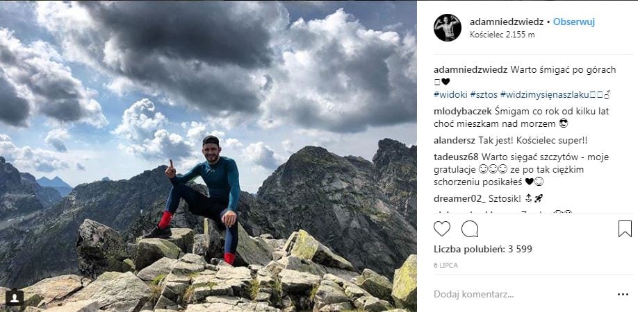 top model adam niedźwiedź