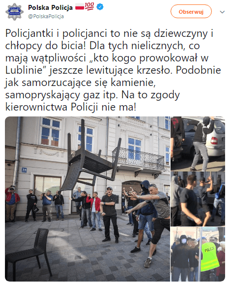 joachim brudziński - policja odpowiada