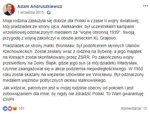 adam andruszkiewicz narzeczona