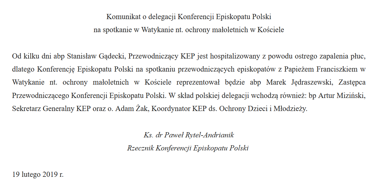 Stanisław Gądecki papież Franciszek