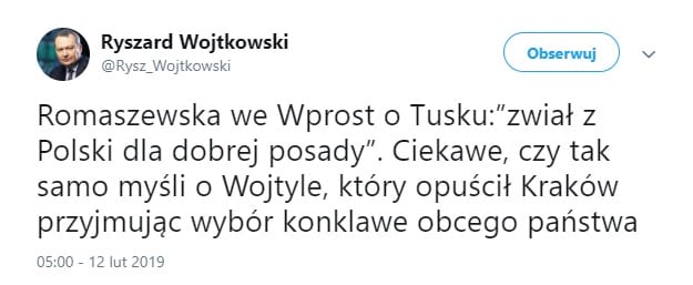 Kontrowersyjny wpis na Twitterze.