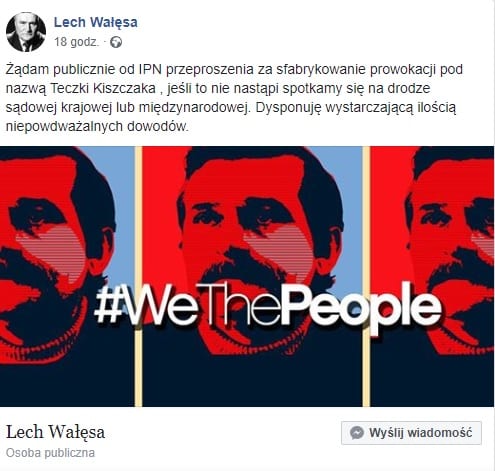 Lech Wałęsa grozi pozwem